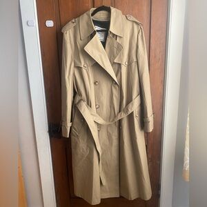 Christian Dior Wool Lined Trench Jacket Tan Size 42R